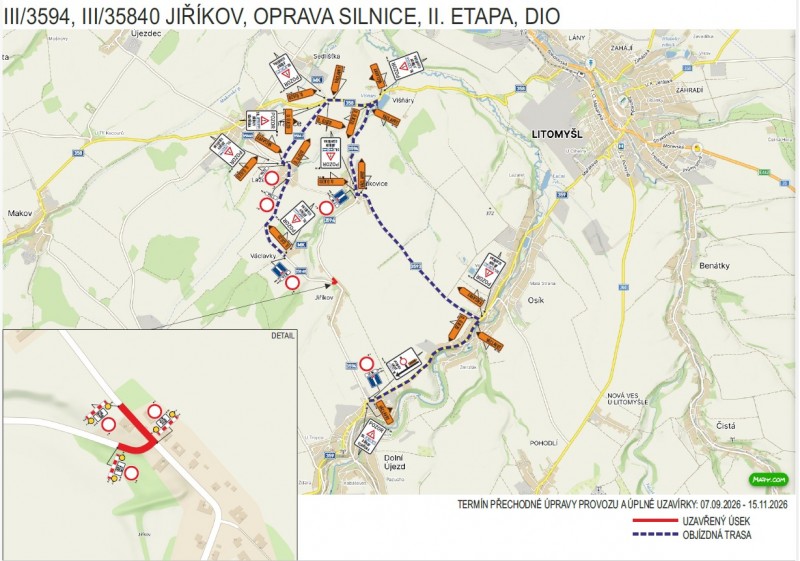 II. etapa opravy silnice 