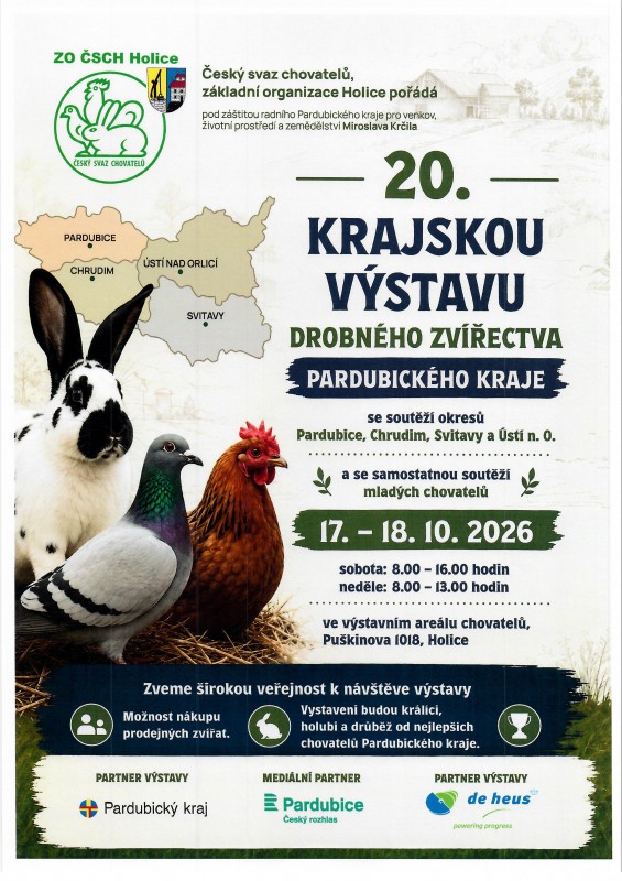 20.krajská výstava PK 17.-18.10 v Holicích